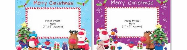 Concept4u 8 Photo Frame Christmas / Xmas Cards fun designs with white envelopes (show your children growing up or to share a special, moment with friends and family)