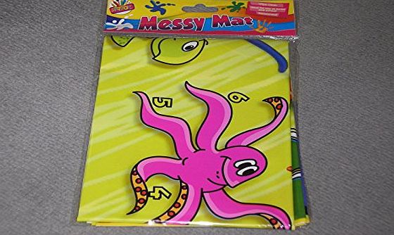 Concept4u Kids Children Floor Mat Easy Wipe, Splash Mat - For Feeding / Weaning / Art Craft / Painting Paint Mat - Girls Design - (Pink Puppy Kitten Rabbit -Animals amp; Flower Design)