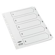 Concord 1-5 A4 Mylar Clear Index