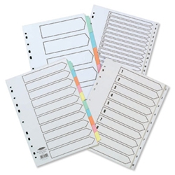 Concord 10 Part Recycled Dividers with Assorted