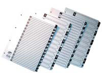 Concord A4 A-Z black and white index, 20 part, SET