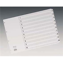 Concord Classic 1-10 Index Oblong Numeric A3