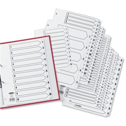 Concord Classic Index Dividers Numeric Sets 1-20