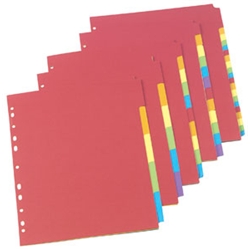 Concord Jet Concord Bright Dividers 12 Part Assorted A4