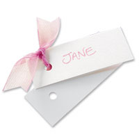 Confetti 1 hole small white blank labels