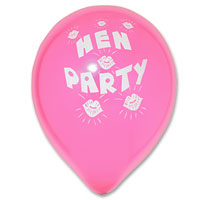 25 pink hen party balloon