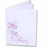 Confetti A6 pink blossom invitations pk10