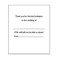 Confetti acceptance insert - 98mmx140mm