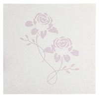 Antique rose acceptance card (x10)