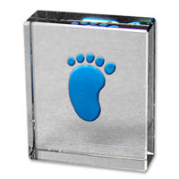 Confetti baby blue foot token