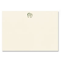 Confetti baby feet icon ivory cards