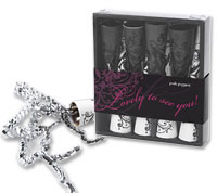 Confetti Black and white cone poppers pk 8