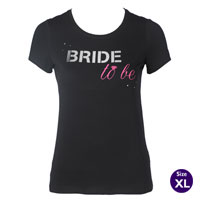 Confetti Black bride t-shirt XL