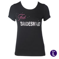 Confetti Black bridesmaid t-shirt L