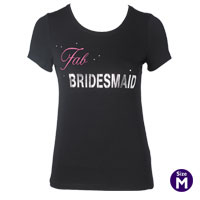 Confetti Black bridesmaid t-shirt M