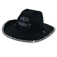 Black diamante cowboy hat