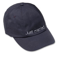 black just married baseball cap