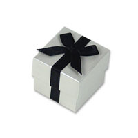Black ribbon favour box pk 10