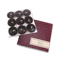 Black scented t-lights (x9)