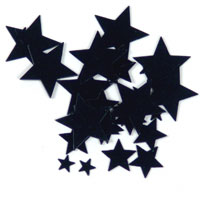 Black star confetti