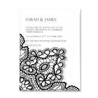 Black/white lace A6 outer pocket pk 10