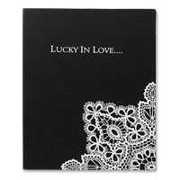 Black/white lace lottery ticket holder pk 10