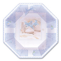 blue christening plates pack of 8