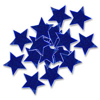Blue metallic stars 28g