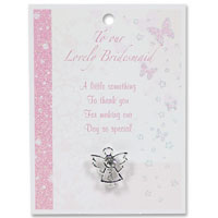 Bridesmaid angel pin