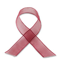 Confetti burgundy 16mm chiffon ribbon