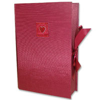 Confetti Burgundy beaded heart large keepsake box