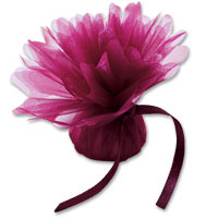 Confetti Burgundy peaked-edge tulle