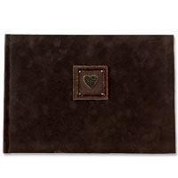 Chocolate bead heart guest book