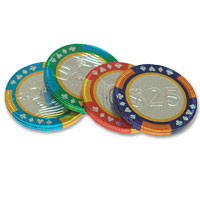 Chocolate casino chips bulk bag