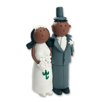 Confetti claydough african bride and groom