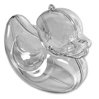 Confetti Clear duck favour box- pack of 4