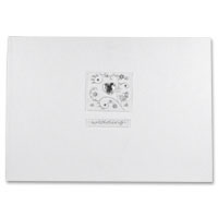 Clear jewelled heart guest book