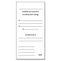 Confetti contemporary wedding invitation insert - 104mmx 210mm