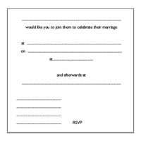 Confetti contemporary wedding invitation insert - 145x145mm