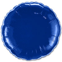 Electric blue round foil balloon 18