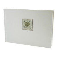 gold bead heart guest book