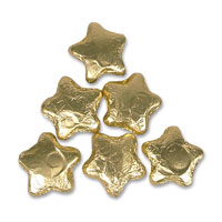 Gold chocolate stars bulk bag