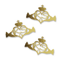 Confetti gold cladagh metallic personalised confetti