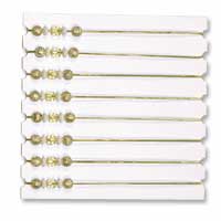 Gold elasticated beaded trim pk of 10