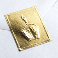 Confetti gold embossed cake seal