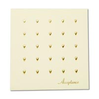 Gold hearts acceptance card (x10)