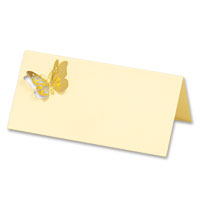 Confetti Gold laser cut bfly place card