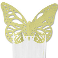 Confetti Gold lasercut butterfly place card pk 10