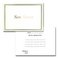 Confetti gold new home cards