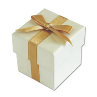 Confetti Gold ribbon favour boxes - pack of 10